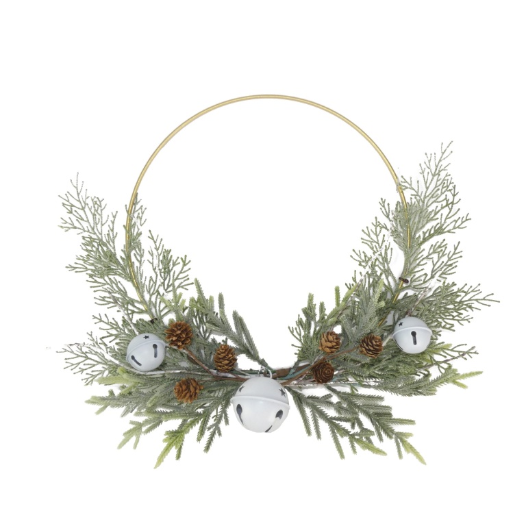 Modern Metal Wreath Bell - 57174