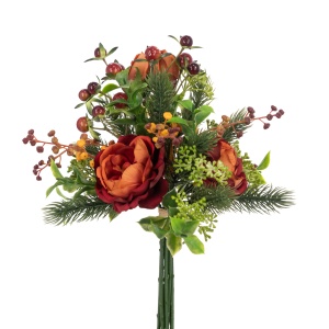 Cabbage Rose & Berry Bundle - X55228RUST