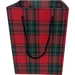 Red Tartan Flower Bag