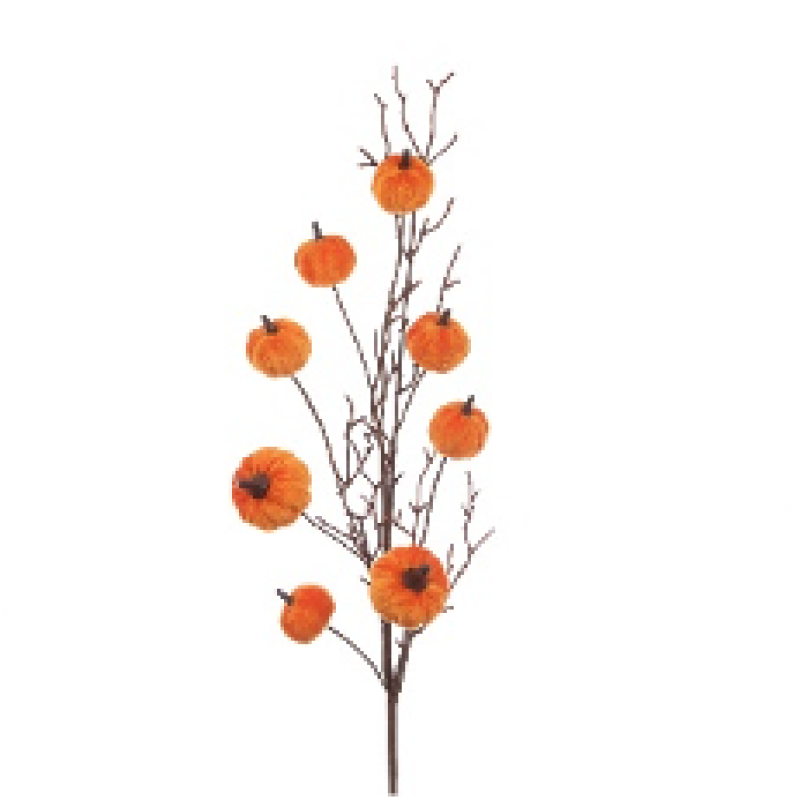 Velvet Pumpkin Spray 74cm - X49020OR