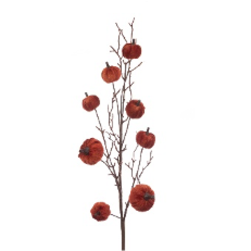 Velvet Pumpkin Spray 74cm - X49020RUST